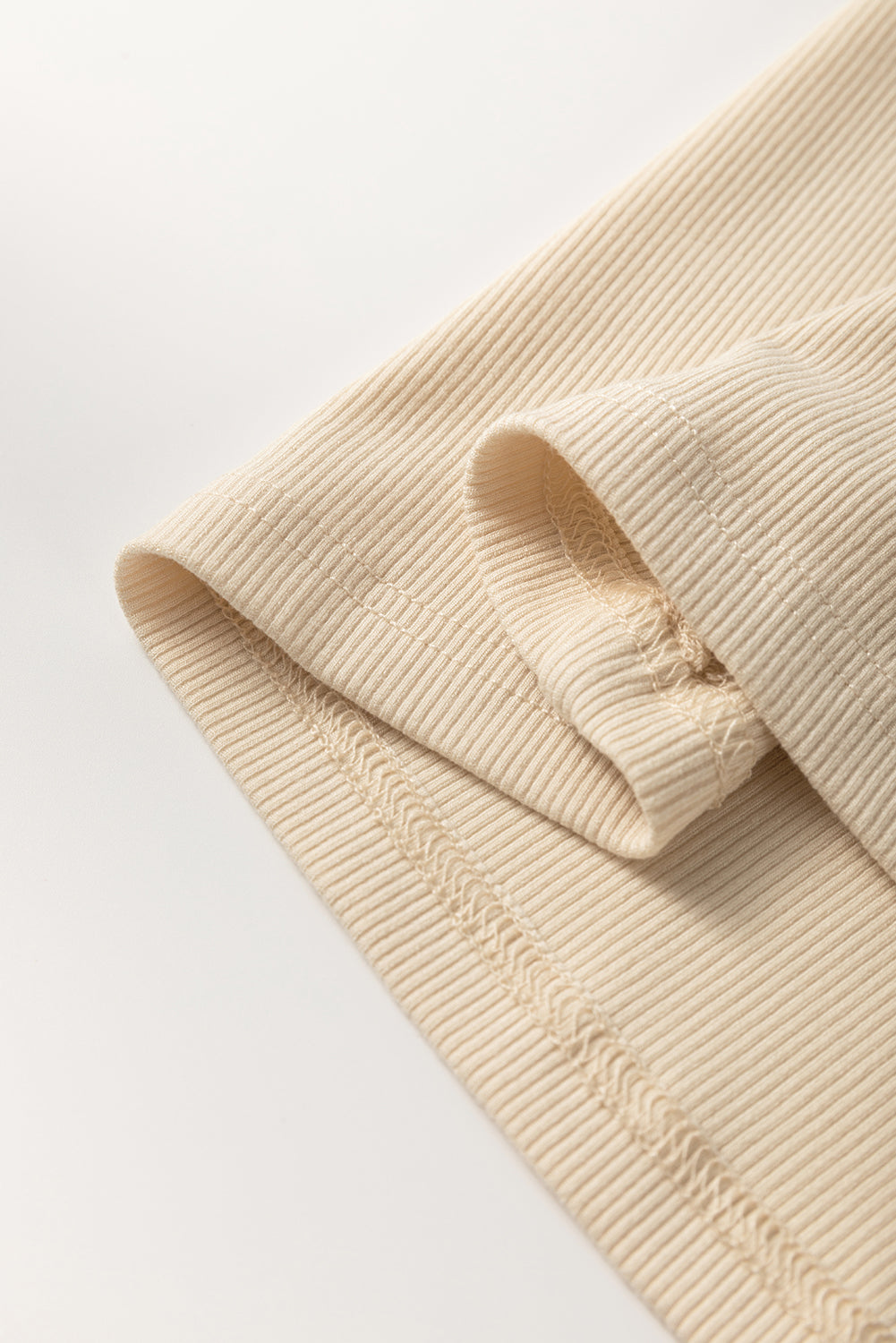 Beige Floral Lace Patchwork Long Sleeve High Neck Slim Top.