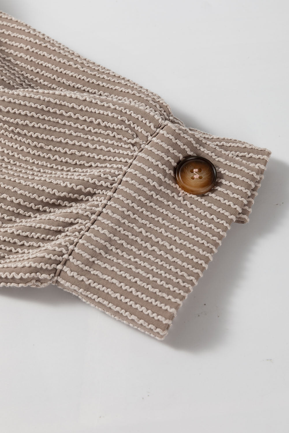 Smoke Gray Solid Corded Drop Shoulder Plus Size Shacket.